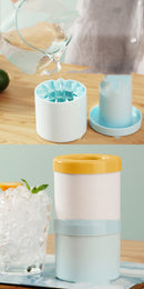 Portable 2 In 1 Ice Bucket Mold With Lid Space Saving Cube Maker Tools For Kitchen Party Barware